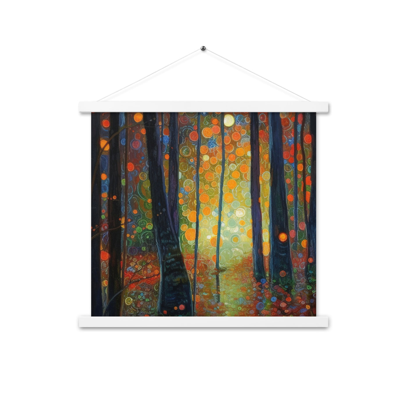 Wald voller Bäume - Herbstliche Stimmung - Malerei - Premium Poster mit Aufhängung camping xxx 45.7 x 45.7 cm