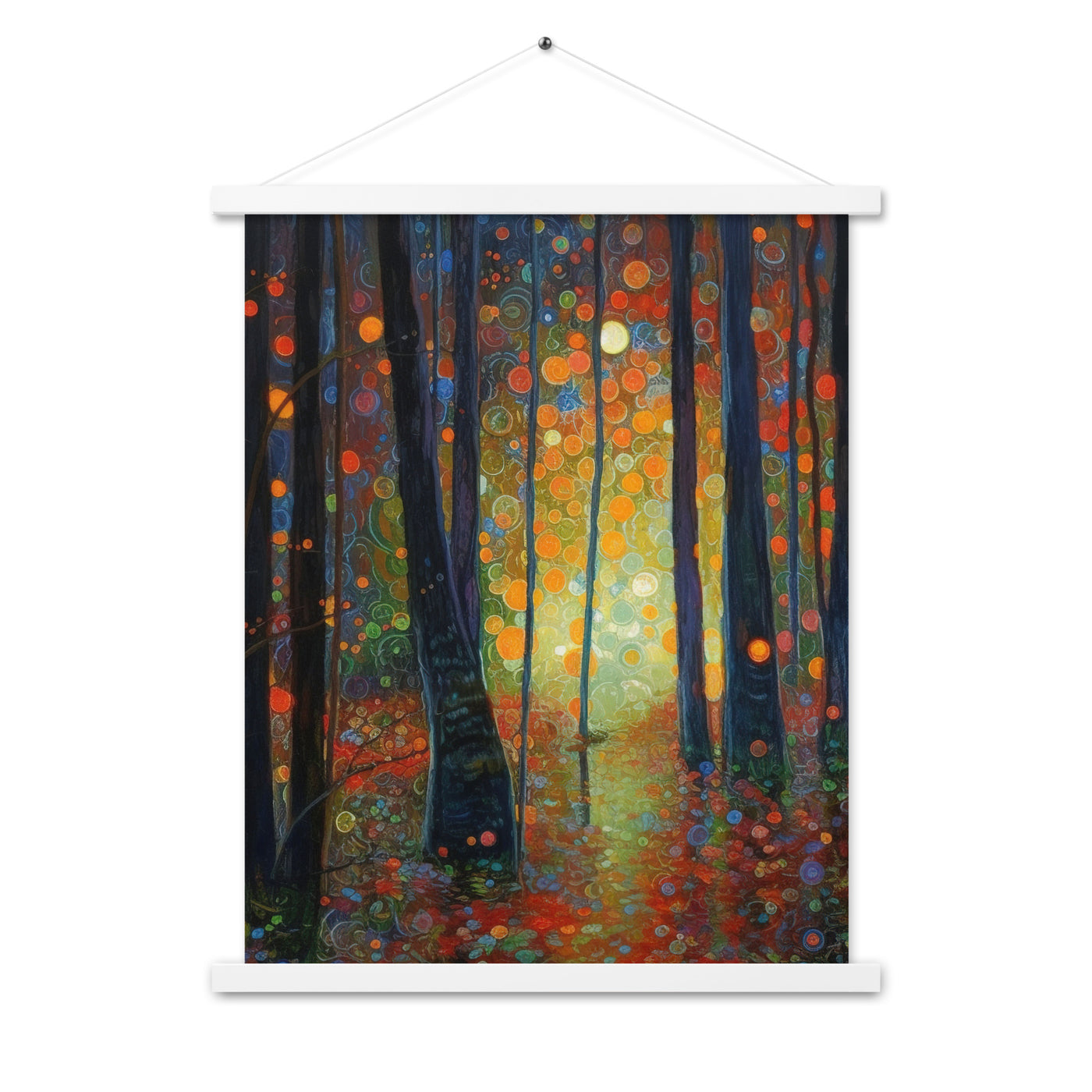 Wald voller Bäume - Herbstliche Stimmung - Malerei - Premium Poster mit Aufhängung camping xxx 45.7 x 61 cm