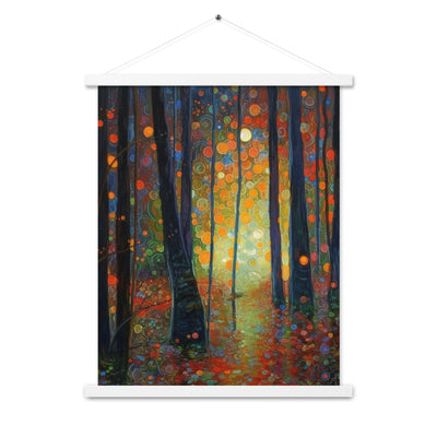 Wald voller Bäume - Herbstliche Stimmung - Malerei - Premium Poster mit Aufhängung camping xxx 45.7 x 61 cm