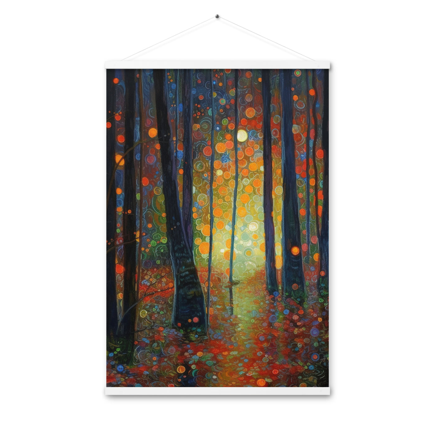 Wald voller Bäume - Herbstliche Stimmung - Malerei - Premium Poster mit Aufhängung camping xxx 61 x 91.4 cm