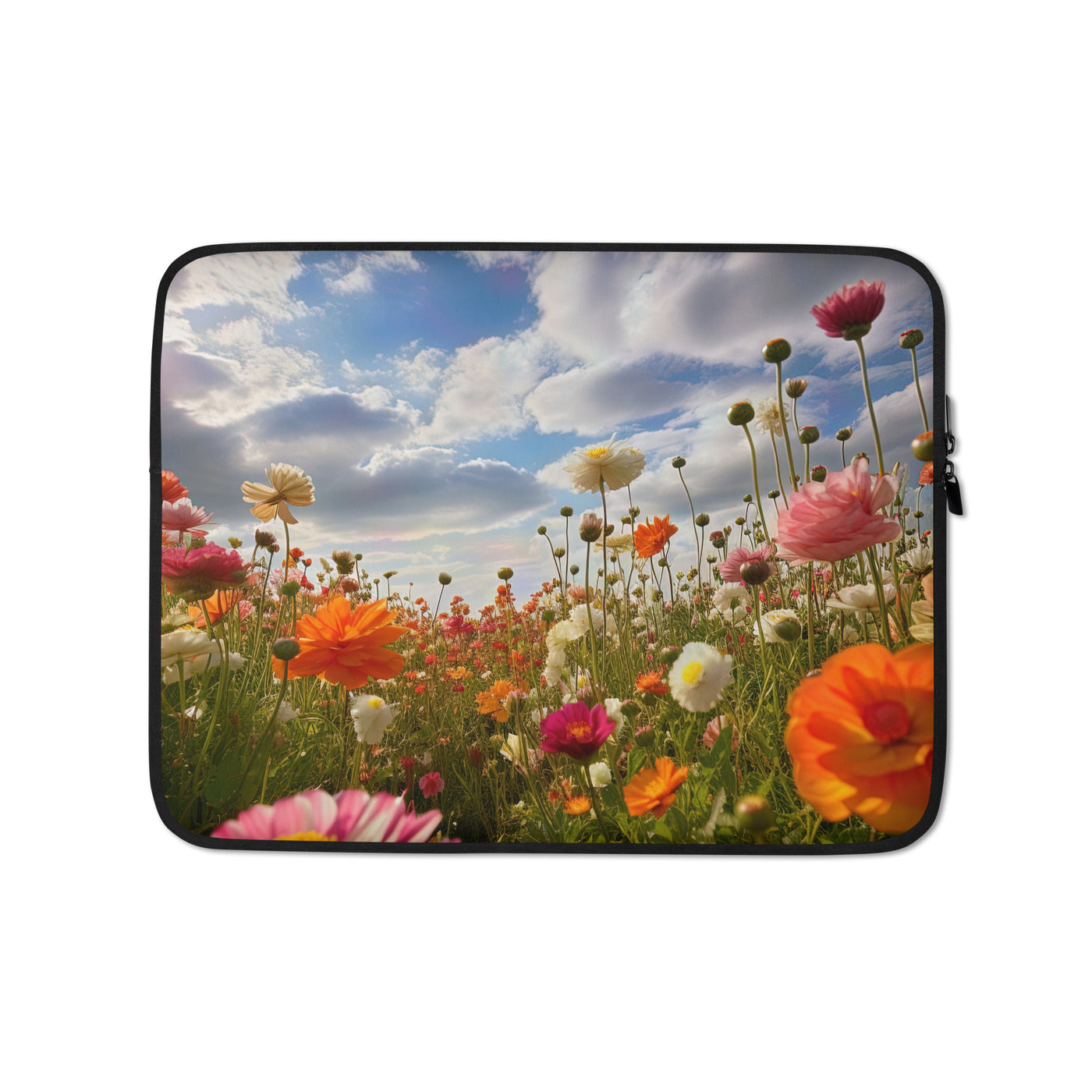 Blumenfeld und Sonnenschein - Laptophülle camping xxx 13″