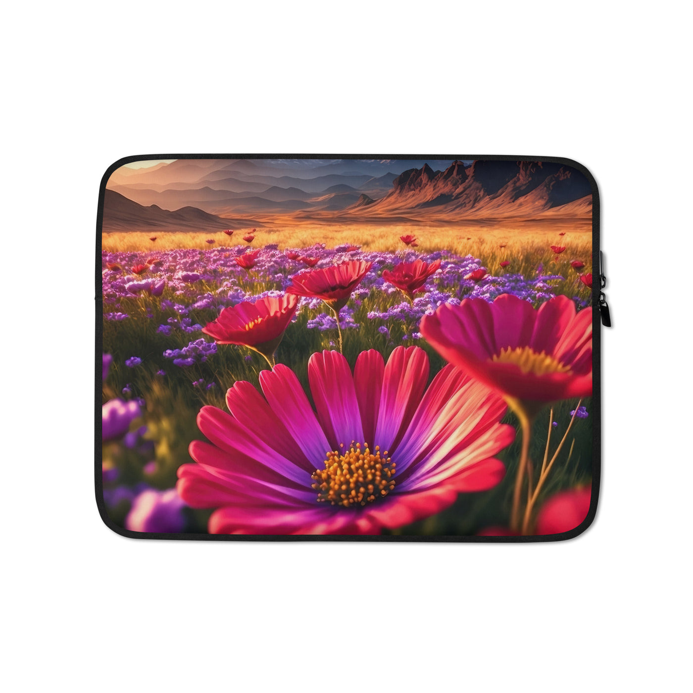 Wünderschöne Blumen und Berge im Hintergrund - Laptophülle berge xxx 13″