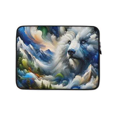 Abstrakte Alpen & Eisbär Kunst in dynamischen Farben - Laptophülle camping xxx yyy zzz 13″