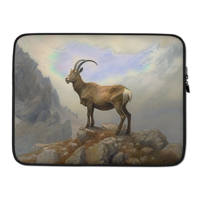 Steinbock am Berg - Wunderschöne Malerei - Laptophülle berge xxx 15″