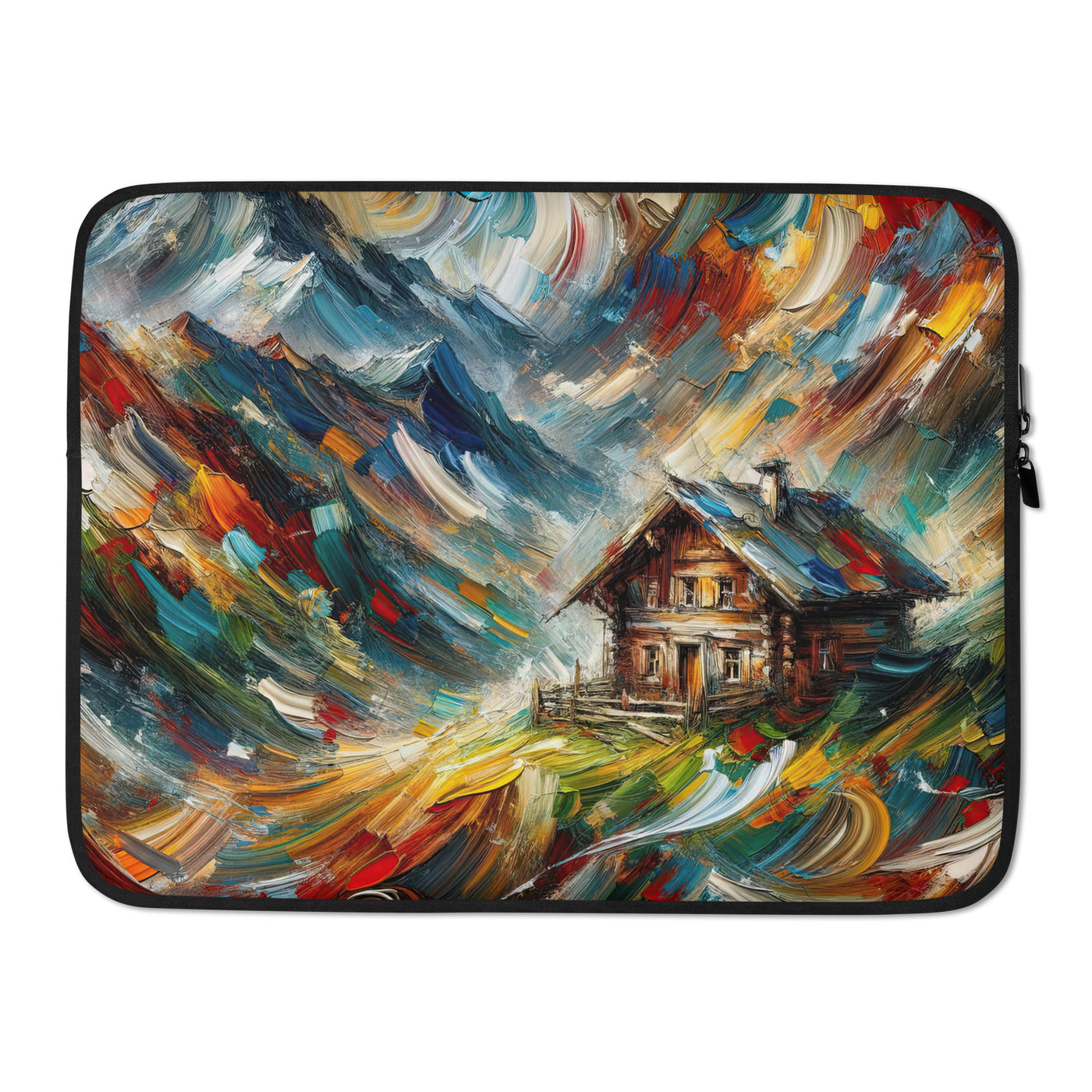 Expressionistisches Farbchaos der Alpen und Schönheit der Berge - Abstrakt - Laptophülle berge xxx yyy zzz 15″