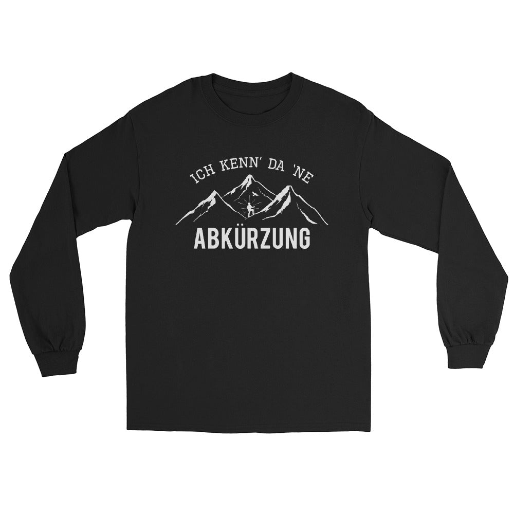 Ich Kenne Da Ne Abkürzung - Herren Longsleeve berge wandern Schwarz