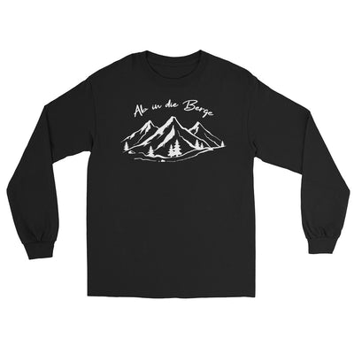 Ab in die Berge - Herren Longsleeve berge wandern Schwarz