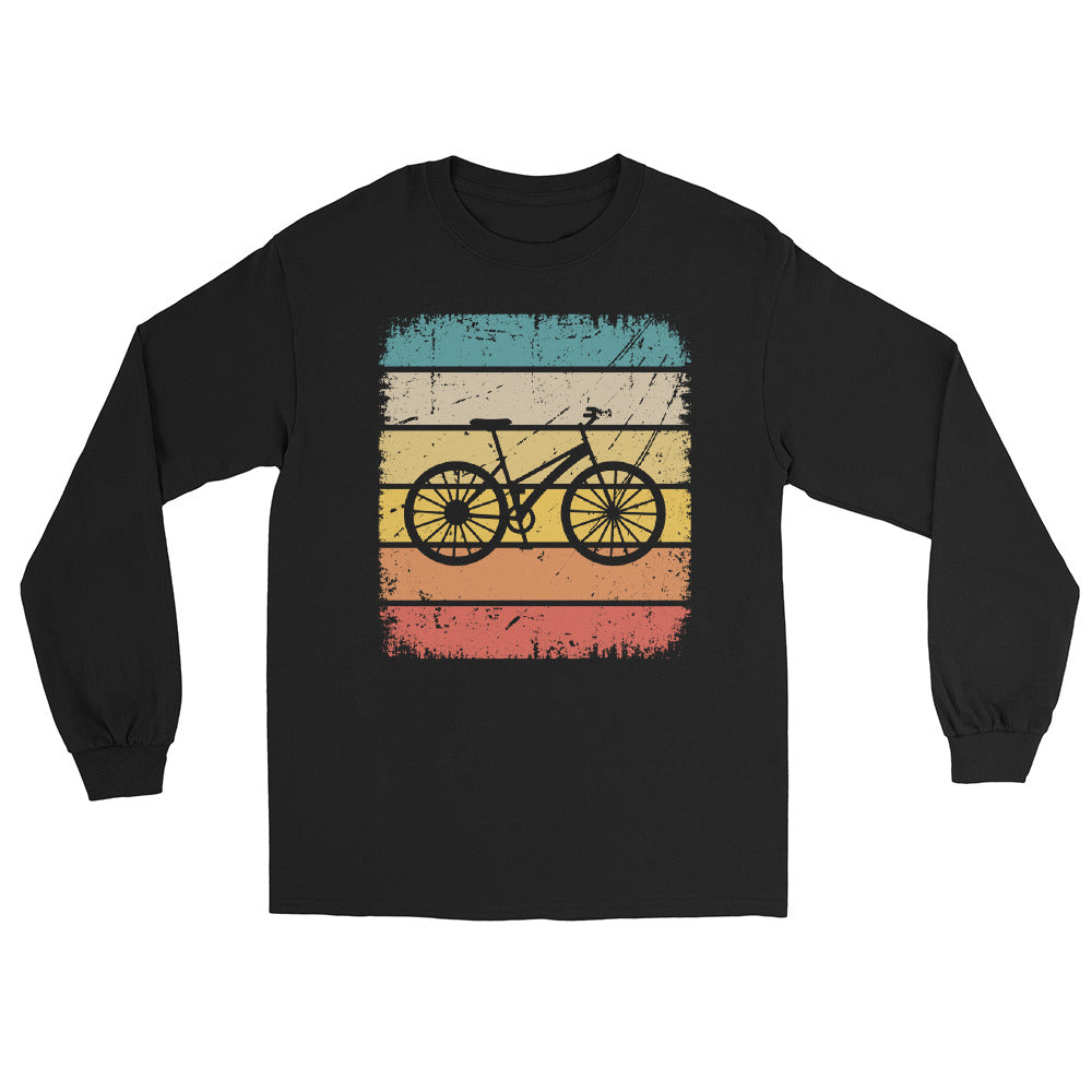 Vintage Square and Cycling - Herren Longsleeve fahrrad Schwarz