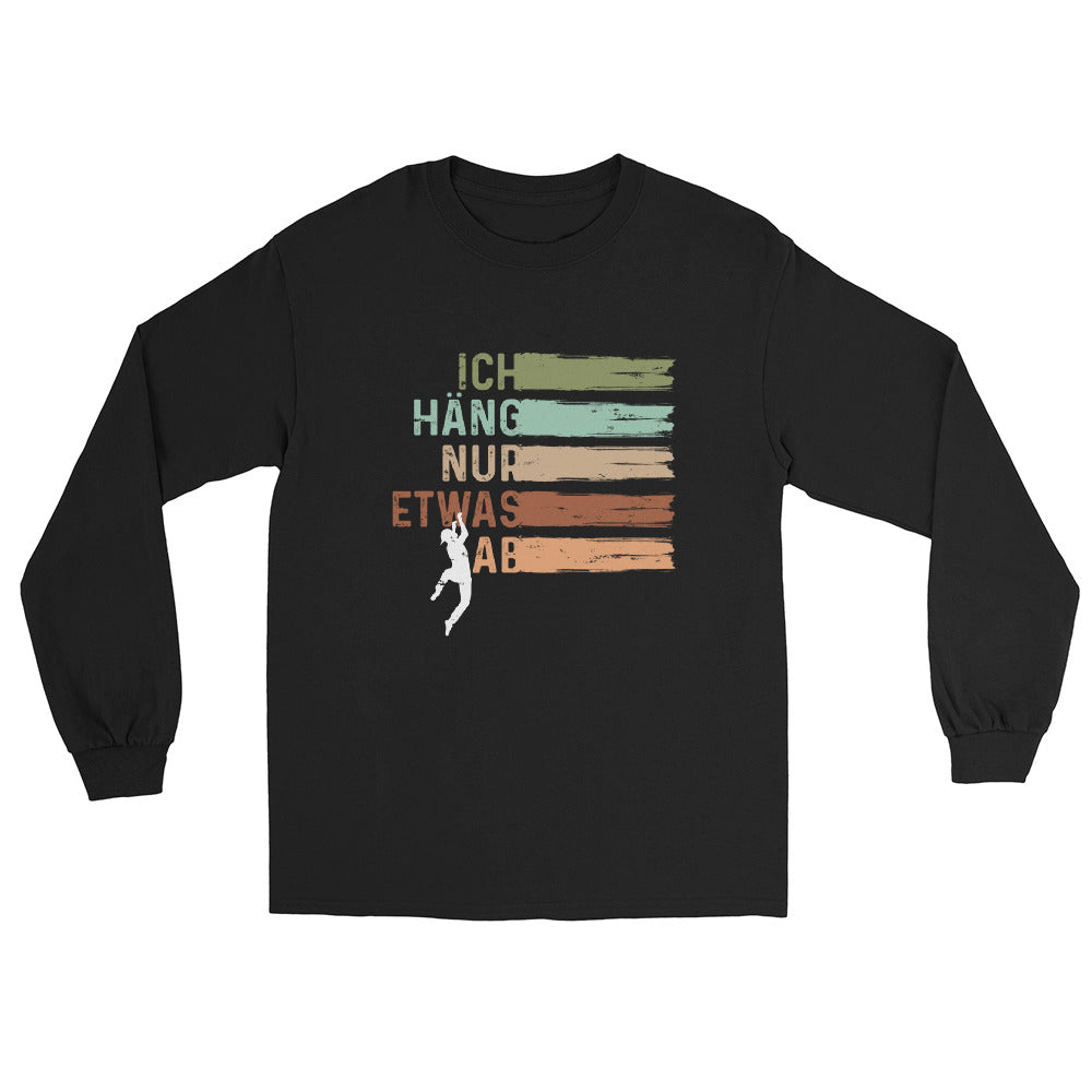 Ich häng nur etwas ab - Herren Longsleeve klettern Schwarz