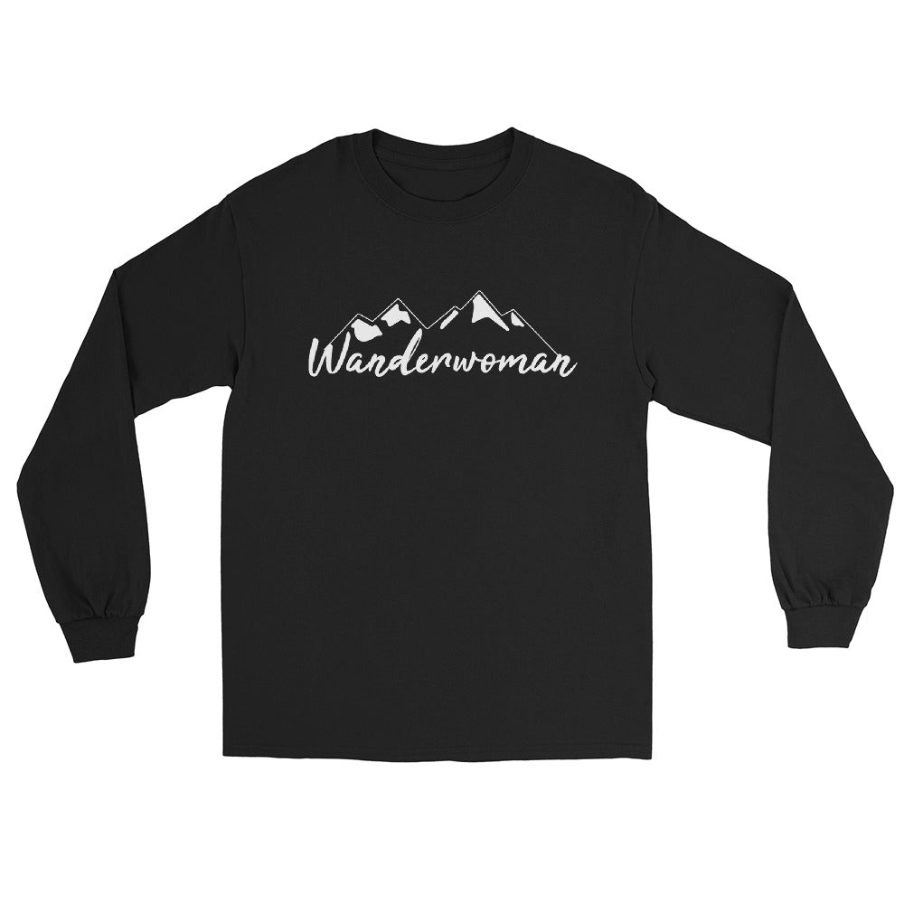 Wanderwoman. - Herren Longsleeve wandern Schwarz