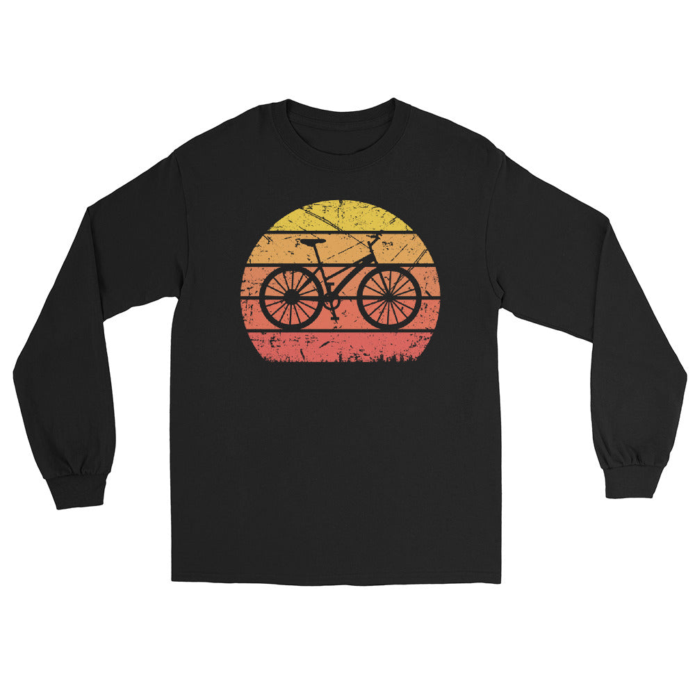 Vintage Sun and Cycling - Herren Longsleeve fahrrad Schwarz