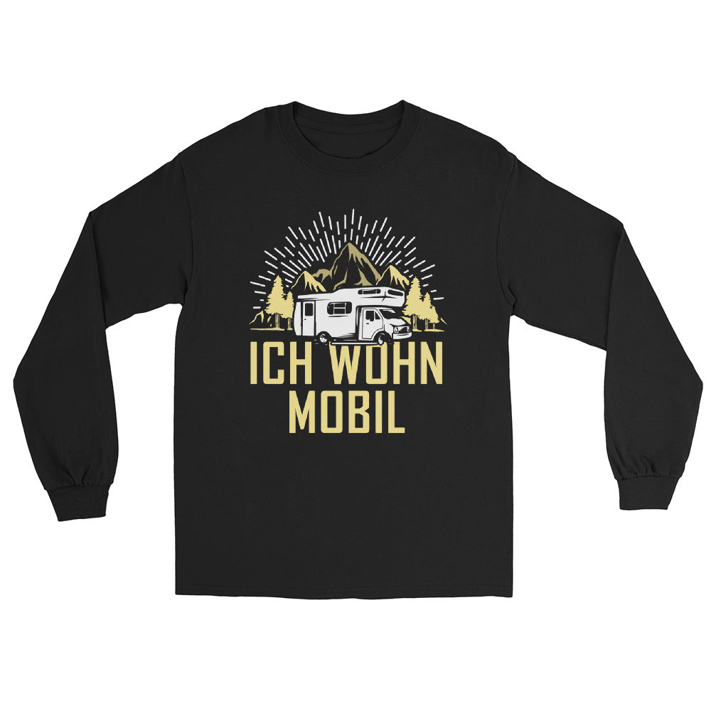 Ich wohn mobil - Herren Longsleeve camping xxx yyy zzz Black