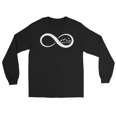 Infinity and Mountain - Herren Longsleeve berge xxx yyy zzz Black