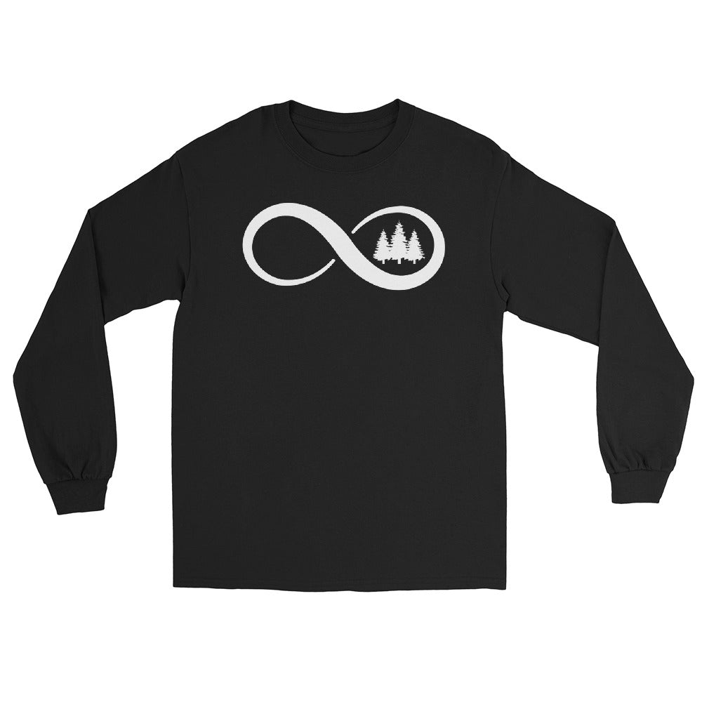 Infinity and Tree - Herren Longsleeve camping xxx yyy zzz Black