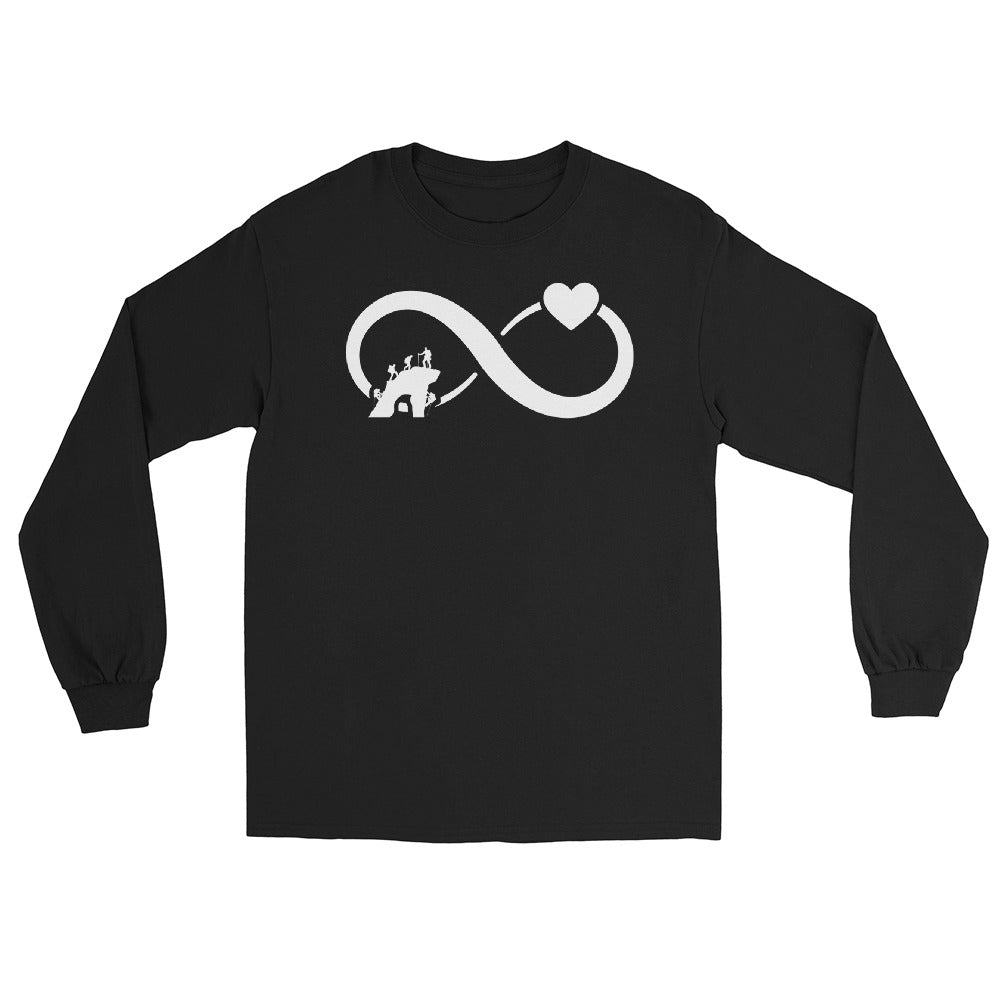 Infinity Heart and Climbing - Herren Longsleeve klettern xxx yyy zzz Black