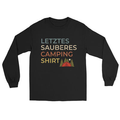 Letztes sauberes Camping Shirt - Herren Longsleeve camping xxx yyy zzz Black