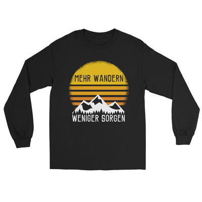 Mehr Wandern weniger Sorgen - Herren Longsleeve wandern xxx yyy zzz Black