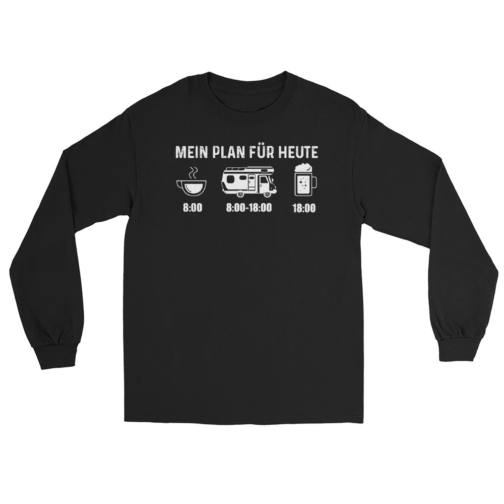 Mein Plan Für Heute - Herren Longsleeve camping xxx yyy zzz Black