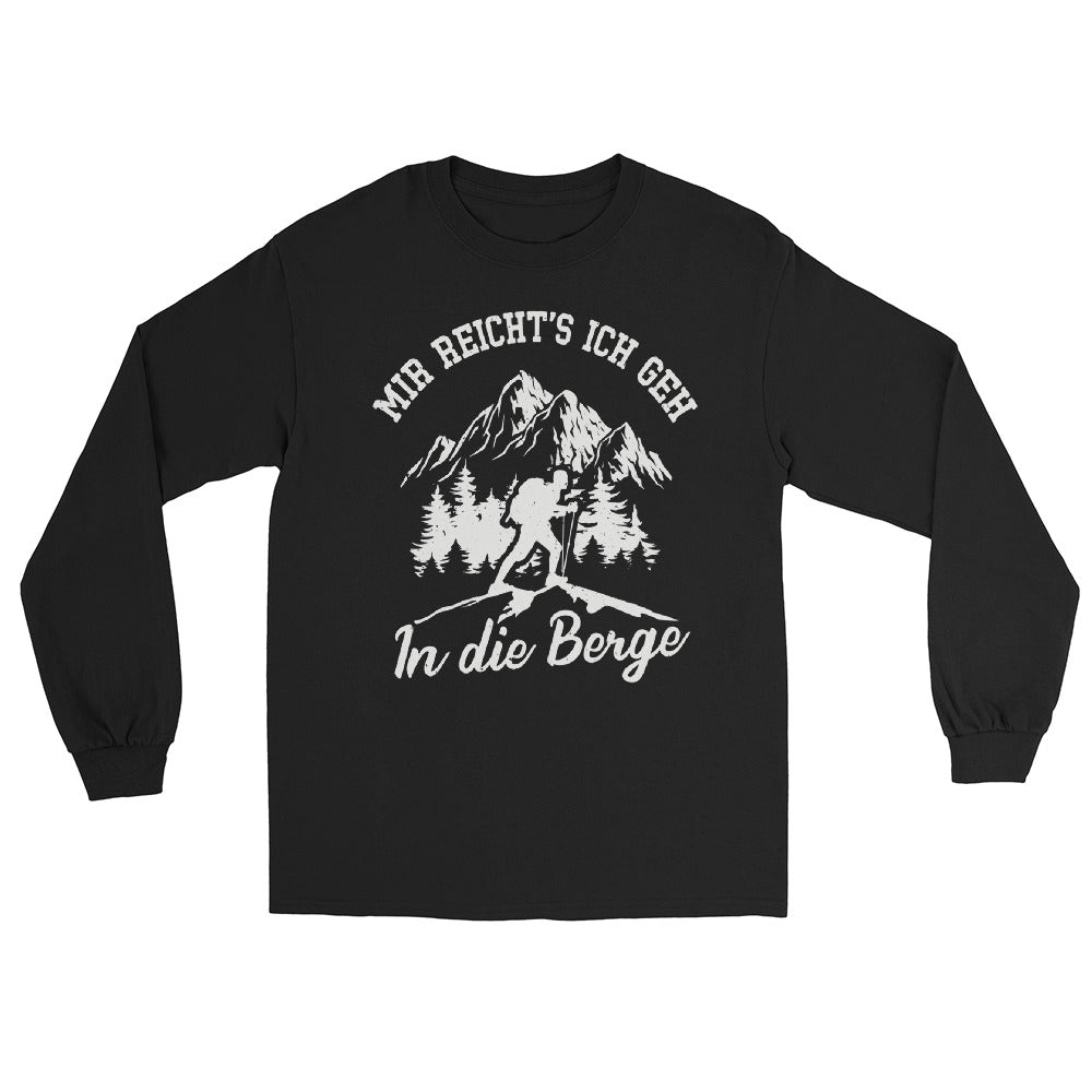 Mir reichts ich geh in die Berge - Herren Longsleeve berge wandern xxx yyy zzz Black