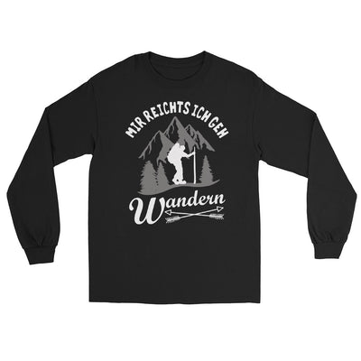 Mir reichts ich geh wandern - Herren Longsleeve wandern xxx yyy zzz Black