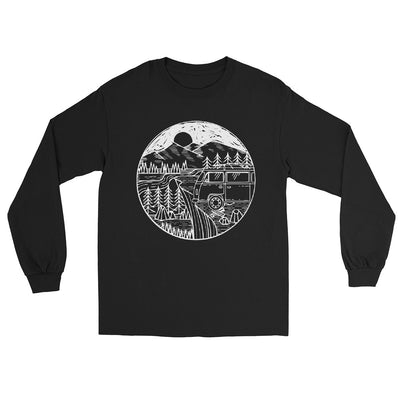 Berge - Camping Van - Herren Longsleeve camping xxx yyy zzz Black