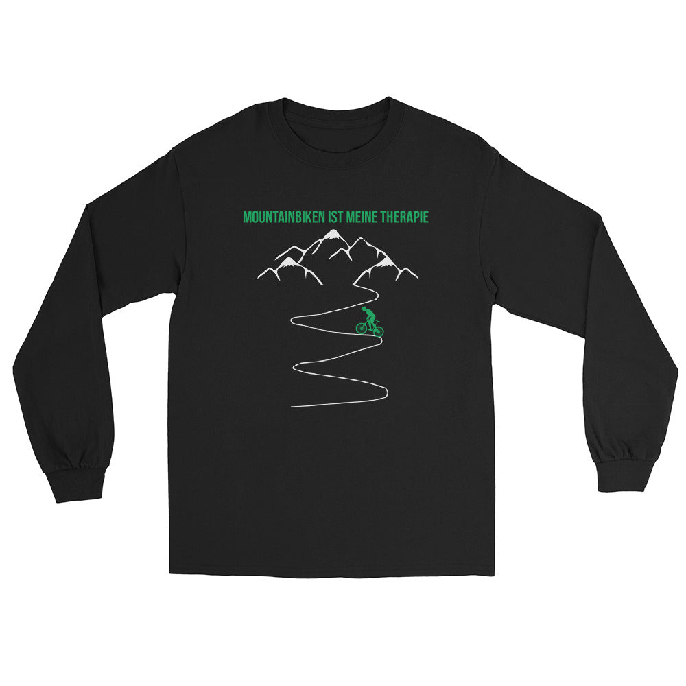 Mountainbiken ist meine Therapie - (M) - Herren Longsleeve xxx yyy zzz Black