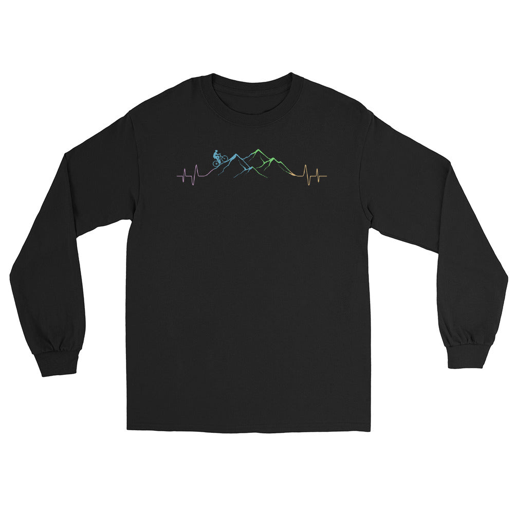 Mountainbiker auf Berg - (M) - Herren Longsleeve xxx yyy zzz Black