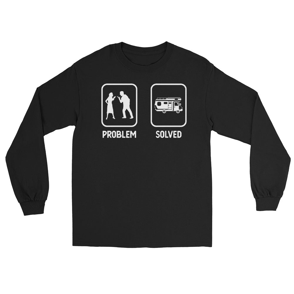 Problem Solved - Camping Van - Herren Longsleeve camping xxx yyy zzz Black