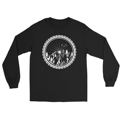 Rad mit Bergen drinnen - Herren Longsleeve fahrrad xxx yyy zzz Black