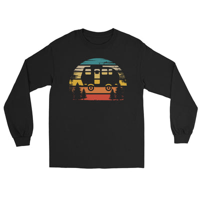 Retro Sonne und Camping - Herren Longsleeve camping xxx yyy zzz Black