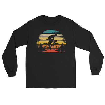 Retro Sonne und Radfahren - Herren Longsleeve fahrrad xxx yyy zzz Black