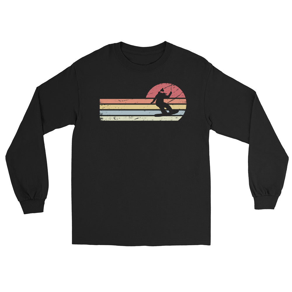 Sonne und Retro Linies - Frau Snowboarding - Herren Longsleeve snowboarden xxx yyy zzz Black