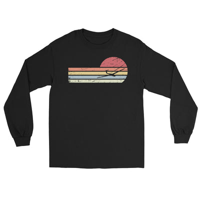 Sonne und Retro Linies - Segelflugzeug - Herren Longsleeve berge xxx yyy zzz Black