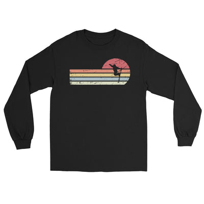 Sonne und Retro Linies - Skifahren - Herren Longsleeve klettern ski xxx yyy zzz Black