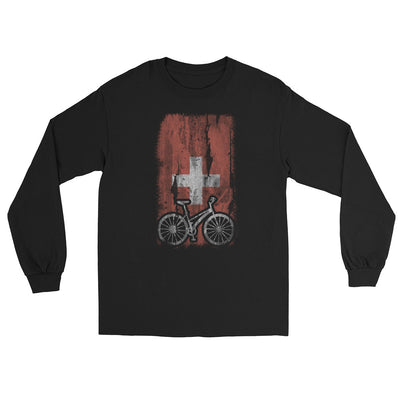 Schweizer Flagge und Radfahren - Herren Longsleeve fahrrad xxx yyy zzz Black