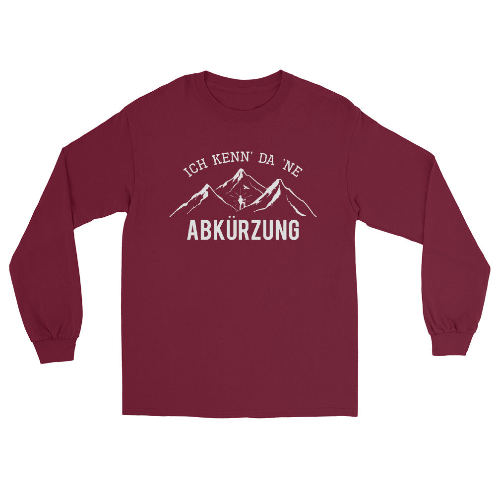 Ich kenne da ne Abkürzung - Herren Longsleeve berge wandern xxx yyy zzz Maroon