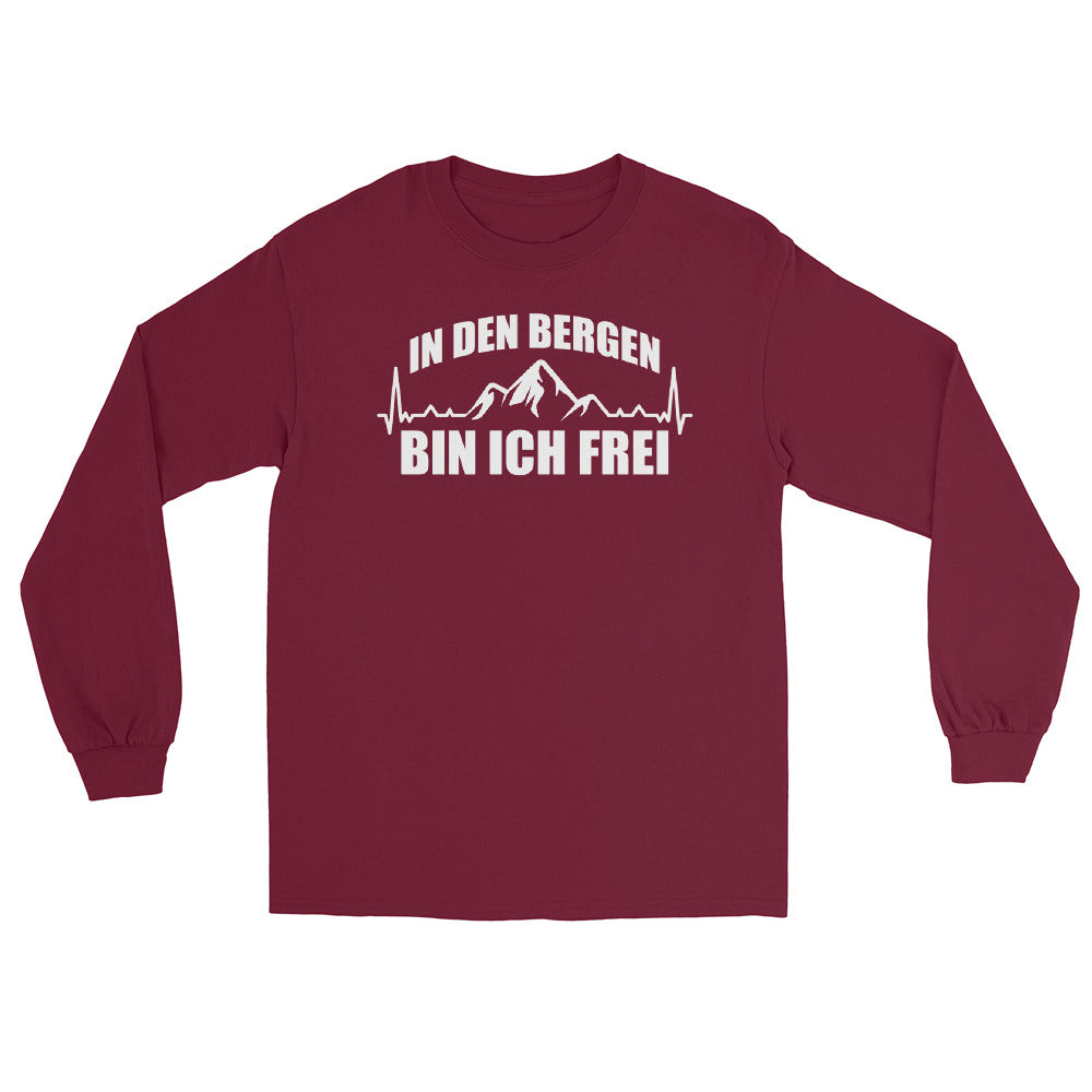 In Den Bergen Bin Ich Frei 1 - Herren Longsleeve berge xxx yyy zzz Maroon