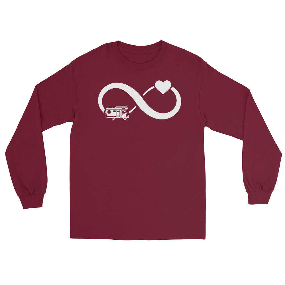 Infinity Heart and Camping - Herren Longsleeve camping xxx yyy zzz Maroon