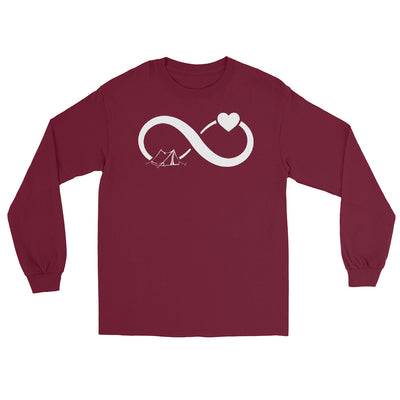 Infinity Heart and Camping 1 - Herren Longsleeve camping xxx yyy zzz Maroon