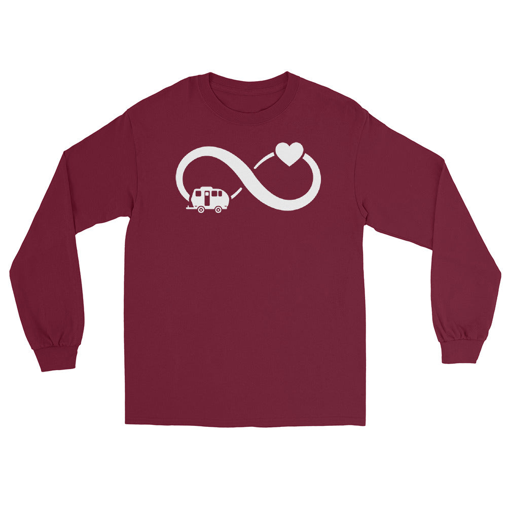 Infinity Heart and Camping 2 - Herren Longsleeve camping xxx yyy zzz Maroon