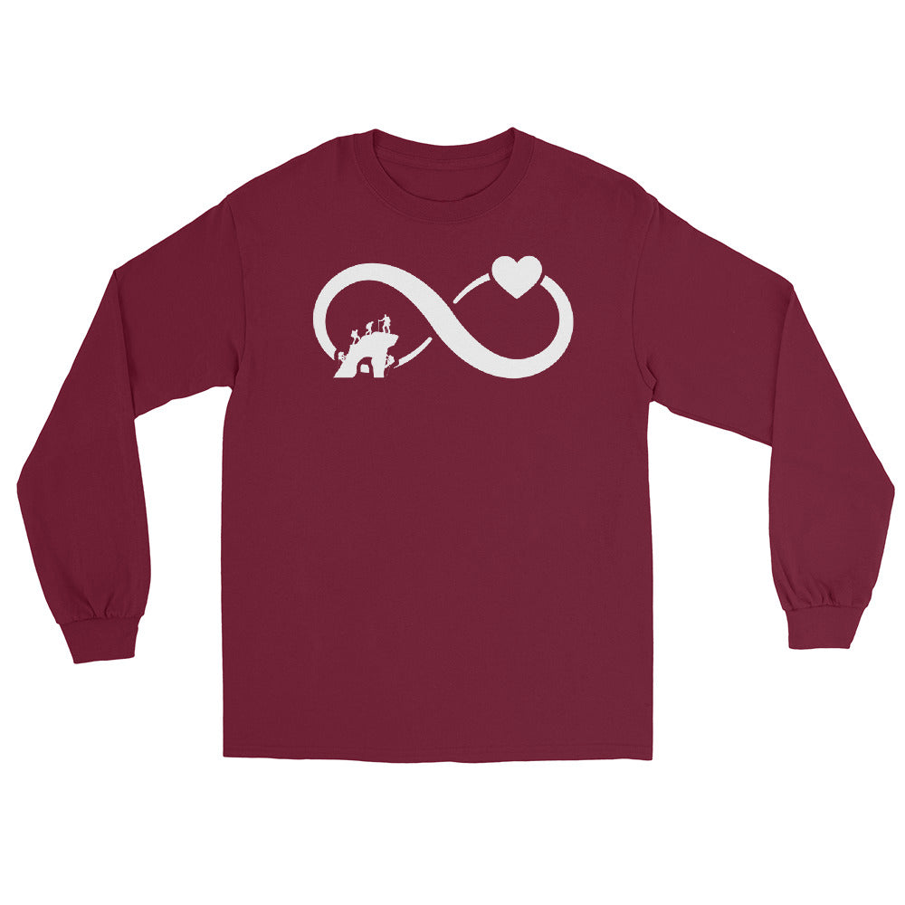 Infinity Heart and Climbing - Herren Longsleeve klettern xxx yyy zzz Maroon