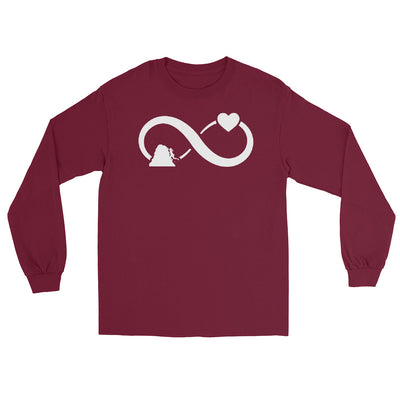 Infinity Heart and Climbing 1 - Herren Longsleeve klettern xxx yyy zzz Maroon