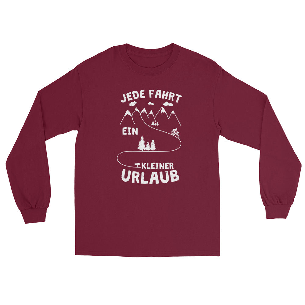 Jede Fahrt ein kleiner Urlaub - Herren Longsleeve fahrrad xxx yyy zzz Maroon