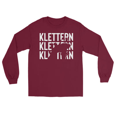 Klettern - Herren Longsleeve klettern xxx yyy zzz Maroon