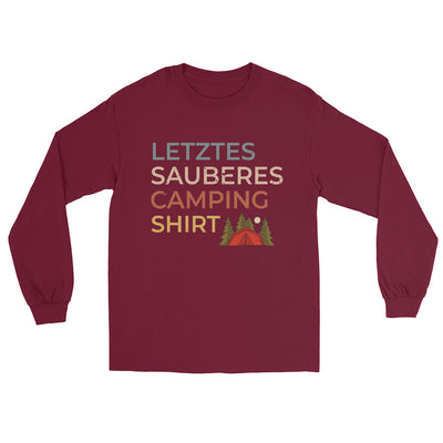 Letztes sauberes Camping Shirt - Herren Longsleeve camping xxx yyy zzz Maroon