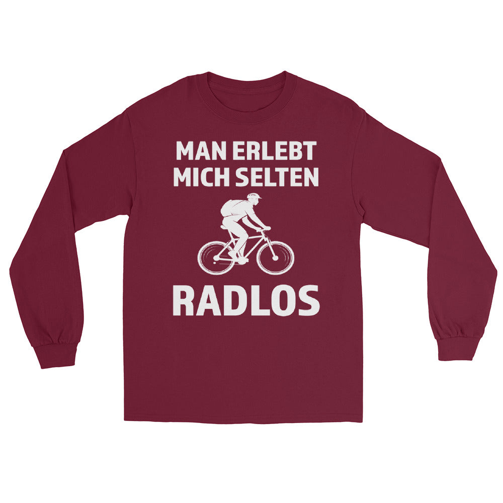 Man erlebt mich selten radlos - Herren Longsleeve fahrrad xxx yyy zzz Maroon