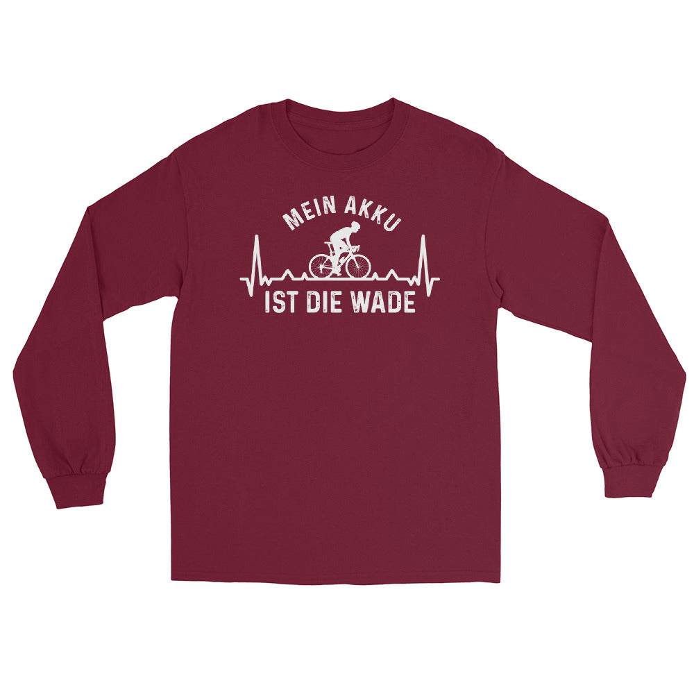 Mein Akku Ist Die Wade 3 - Herren Longsleeve fahrrad xxx yyy zzz Maroon