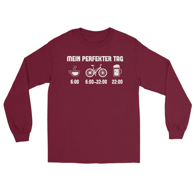 Mein Perfekter Tag - Herren Longsleeve fahrrad xxx yyy zzz Maroon