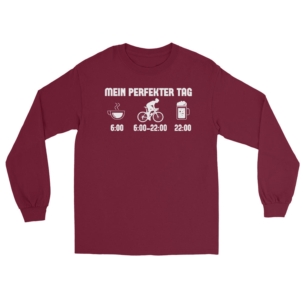 Mein Perfekter Tag 1 - Herren Longsleeve fahrrad xxx yyy zzz Maroon