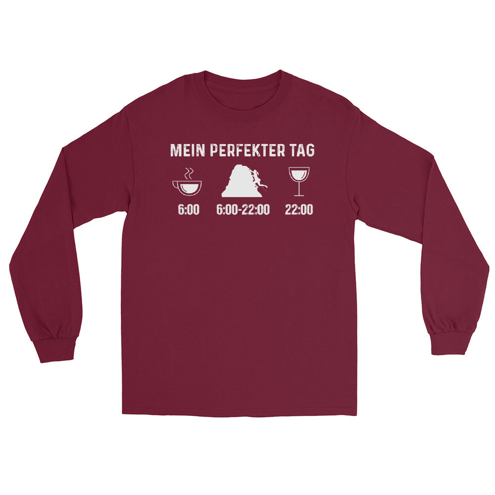 Mein Perfekter Tag 1 - Herren Longsleeve klettern xxx yyy zzz Maroon